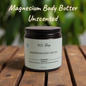 Magnesium Whipped Cream Butter Lotion Topical Sleep Cramp Body Pain Unscented